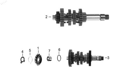 Diagrama Transmisión — Placa Sujetadora Int para moto Benelli TNT 25N 2023-2026