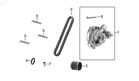 Diagrama Bomba de Aceite para moto Benelli TNT 25N 2023 — refacciones compatibles
