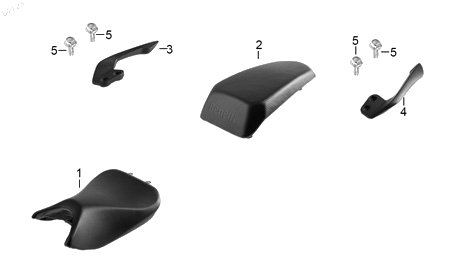 Diagrama Asientos y Parrillas para moto Benelli TNT 25N 2023 — refacciones compatibles