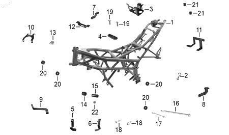 Diagrama Cuadro — Soporte Bateria para moto Benelli TNT 25N 2023-2026