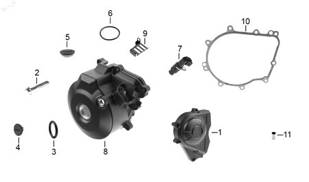 Diagrama Cubierta izquerda carter — Tapon Cubierta Carter Sup Izq para moto Benelli TRK 502 2025-2026