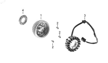 Diagrama Generador — Embrague Arranque para moto Benelli TRK 502 2025-2026