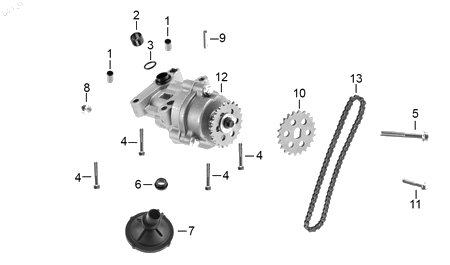 Diagrama Bomba de aceite — Bomba Aceite para moto Benelli 302S 2025-2026