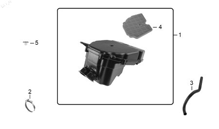 Diagrama Filtro de aire y sistema de enfriamiento — Filtro Aire para moto Benelli TRK 502 2025-2026