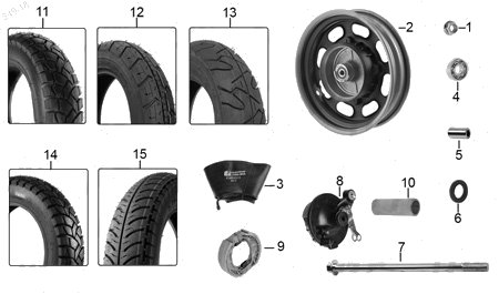 Diagrama Rueda Delantera Italika VGO 125 2016