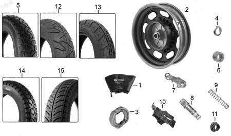 Diagrama Rueda Trasera Italika VGO 125 2016
