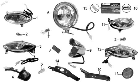 Diagrama Luces Italika VITALIA125 2015