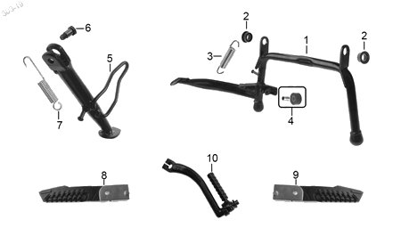 Diagrama Pedales y Posapiés Italika VITALIA 125 2020