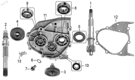 Diagrama Transmisión Italika VITALIA150 2016