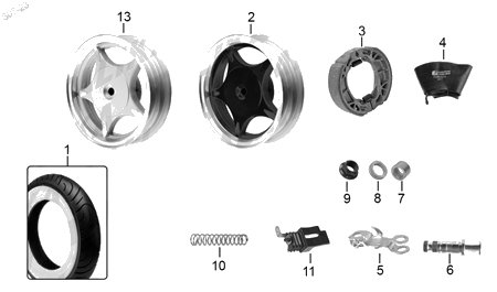 Diagrama Rueda Trasera Italika CS125 2016