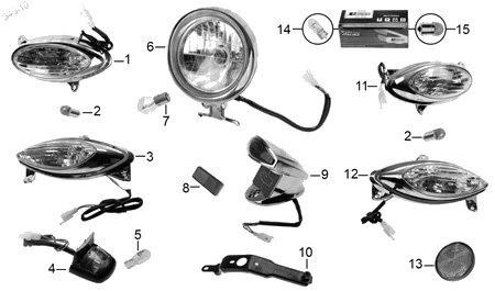 Diagrama Luces Italika VITALIA150 2016