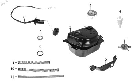 Diagrama Tanque de Combustible Italika VITALIA150 2021