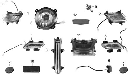 Diagrama Luces Italika VITALIA150 2021