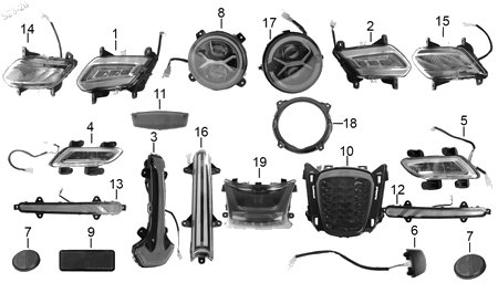 Diagrama Luces Italika VITALIA150 2027