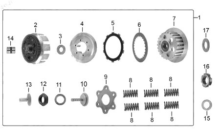 Diagrama Sistema de Embrague Italika VORT-X 250 2024