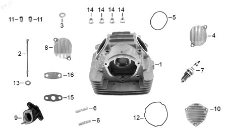 Diagrama Cabeza de Cilindro Italika VORT-X 250 2024