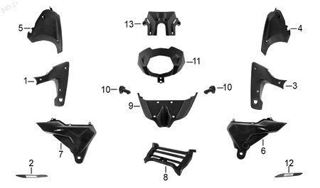 Diagrama Plásticos Italika VORT-X 250 2024