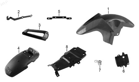 Diagrama Salpicaderas Italika VORT-X 250 2024