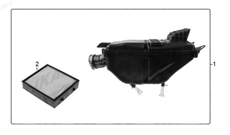 Diagrama Filtro de Aire y Sistema de Enfriamiento Italika VORT-X 250 2024