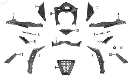 Diagrama Plásticos Italika VORT-X 300R 2022