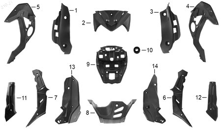 Diagrama Plásticos Italika VORT-X 300 2021