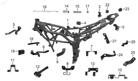 Diagrama Cuadro Italika T-REX70 2015
