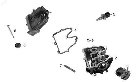 Diagrama Cabeza de Cilindro Italika VORT-X 650 2018
