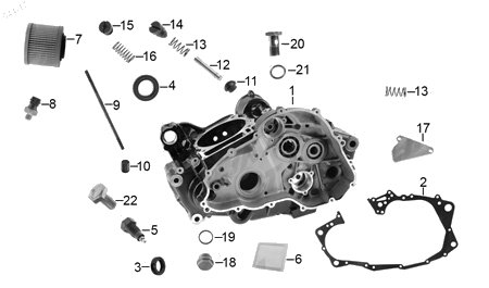 Diagrama Cárter Italika VORT-X 650 2018