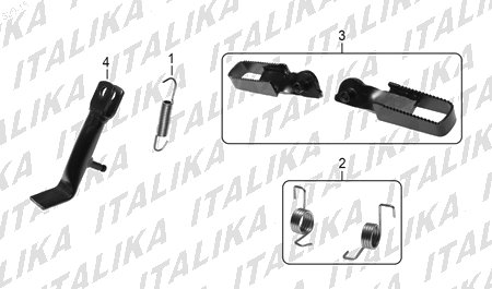 Diagrama Pedales y Posapiés Italika VREX 2016