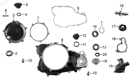 Diagrama Cubierta Derecha Cárter Italika VX250 2022