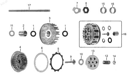 Diagrama Sistema de Embrague Italika VX250 2022