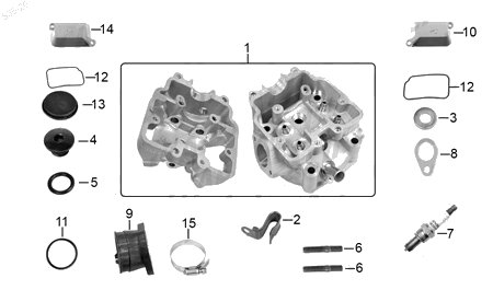Diagrama Cabeza de Cilindro Italika VX250 2022