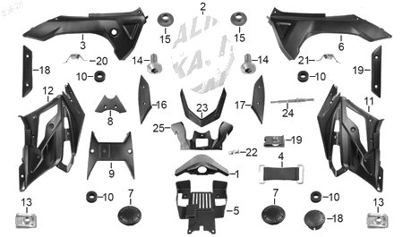 Diagrama Plásticos Italika VX250 2022