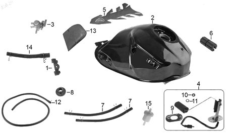 Diagrama Tanque de Combustible Italika VX250 2022