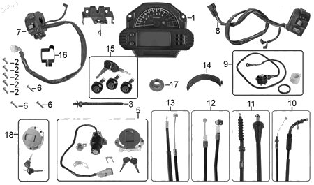 Diagrama Controles y Mandos Italika VX250 2022