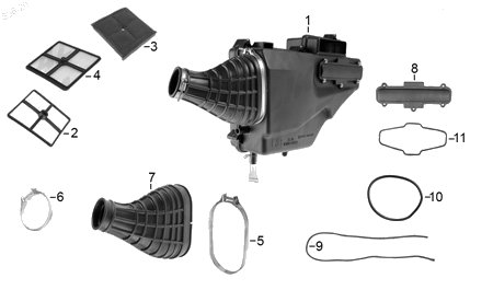Diagrama Filtro de Aire y Sistema de Enfriamiento Italika VX250 2022
