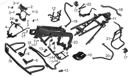 Diagrama Cuadro Italika VX250 ADVENTURE 2017