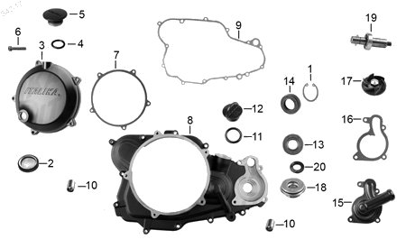 Diagrama Cubierta Derecha Cárter Italika VX250 EFI 2020