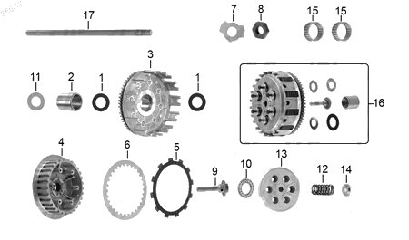Diagrama Sistema de Embrague Italika VX250 EFI 2020