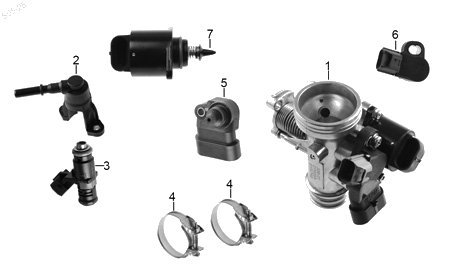 Diagrama Carburador para moto Benelli VZ 125I 2023 — refacciones compatibles