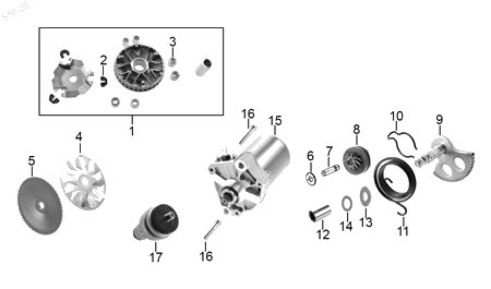 Diagrama Arranque para moto Benelli VZ 125I 2023 — refacciones compatibles
