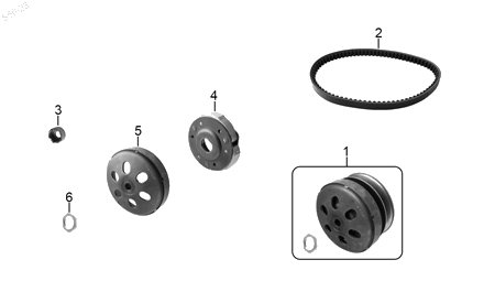 Diagrama Sistema de Embrague para moto Benelli VZ 125I 2023 — refacciones compatibles