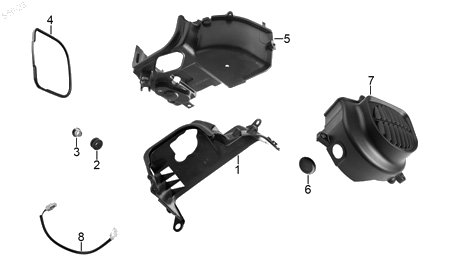 Diagrama Sistema refrigerante — Goma Cubierta Protectora para moto Benelli VZ 125I 2023-2025