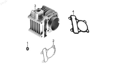 Diagrama Cilindro — Junta Cilindro para moto Benelli VZ 125I 2023-2025