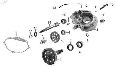 Diagrama Transmisión — Pin Guia Tambor Freno para moto Benelli VZ 125I 2023-2025
