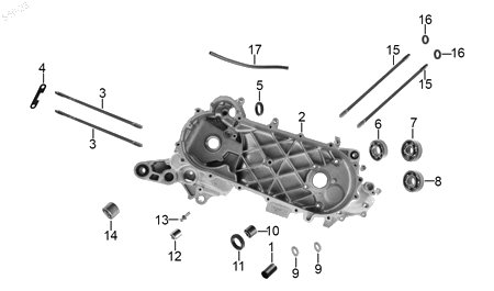 Diagrama Carter — Rondana Empaque para moto Benelli VZ 125I 2023-2025