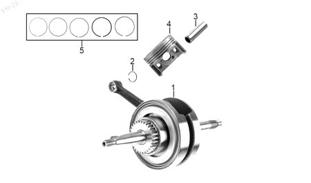 Diagrama Cigüeñal — Cigüeñal para moto Benelli VZ 125I 2023-2025