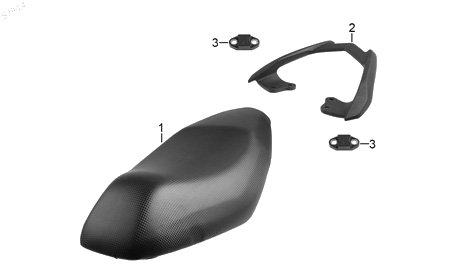 Diagrama Asientos y parrillas — Abrazadera Apoyabrazos para moto Benelli VZ 125I 2023-2025