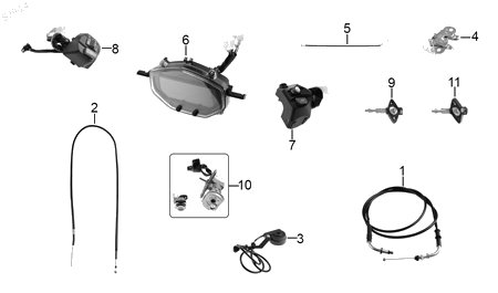 Diagrama Controles y mandos — Cerradura Asiento para moto Benelli VZ 125I 2023-2025