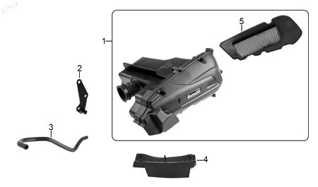 Diagrama Filtro de aire y sistema de enfriamiento — Goma Filtro Aire Inf para moto Benelli VZ 125I 2023-2025